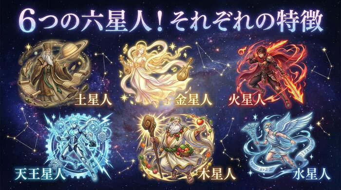 6つの六星人!それぞれの特徴